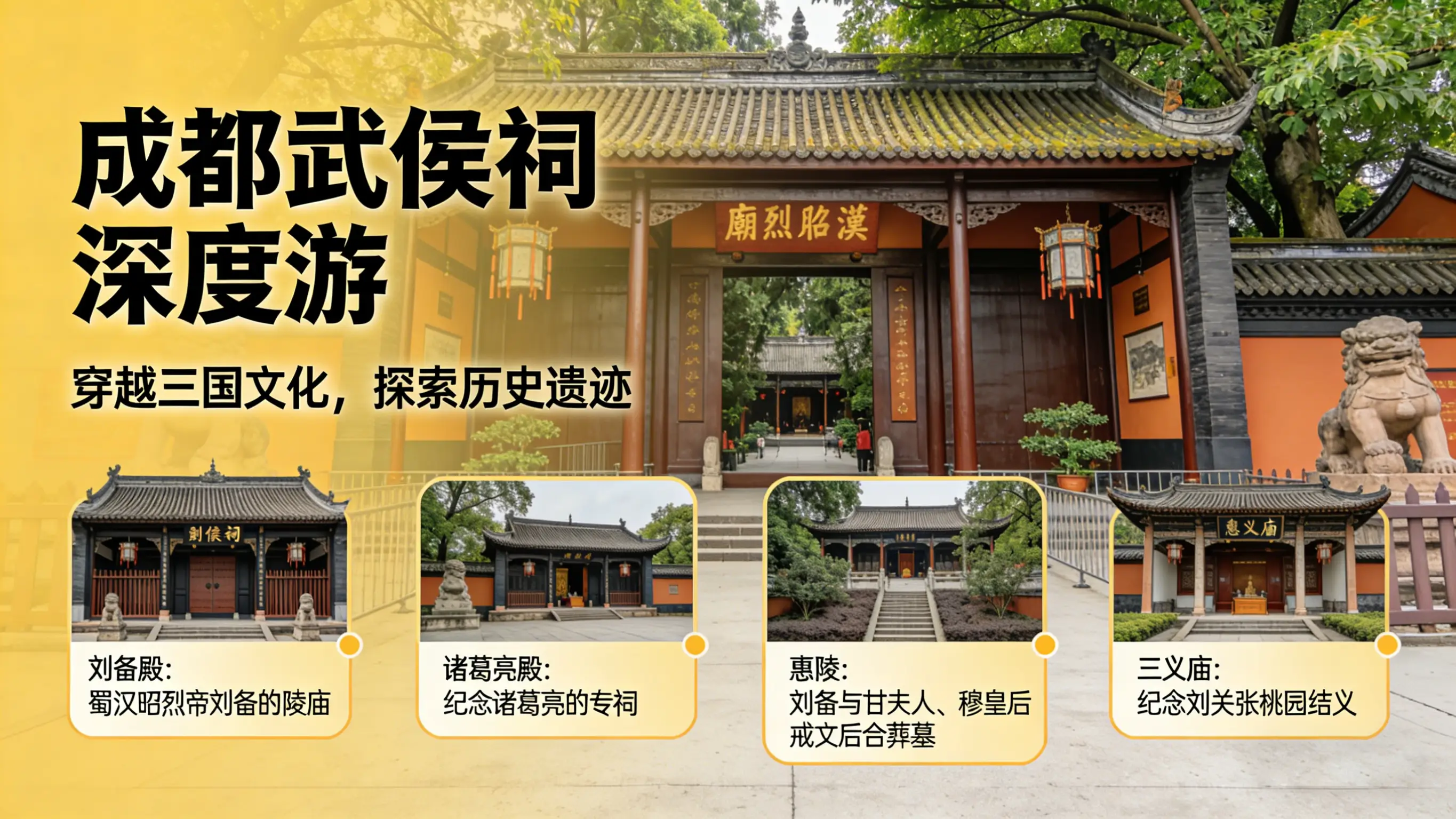 四川成都武侯祠 3天2晚纯玩跟团游