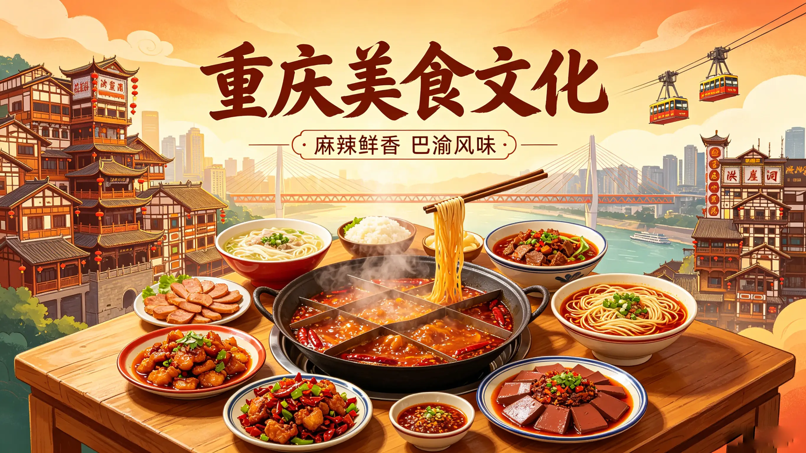 重庆美食文化3天2晚纯玩跟团游